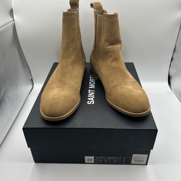 NEW Saint Morta Nomad Chelsea Boot,Tan Suede Leather,Leather Sole,Men's SZ:10M - Picture 14 of 15